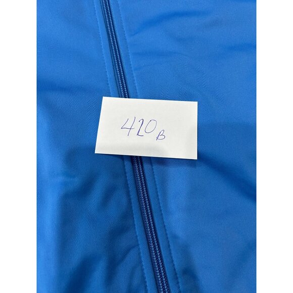 Vintage Puma Womens Track Jacket Size L Full Zip Blue White Stripes - Picture 9 of 10